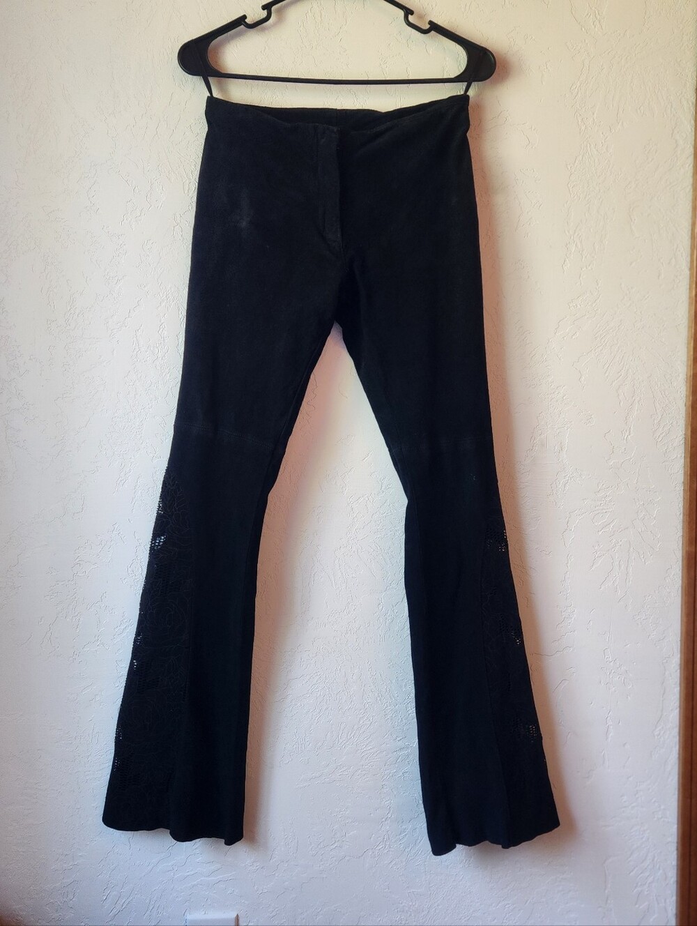 Bebe Y2K Leather Suede Laser Cut Bottoms